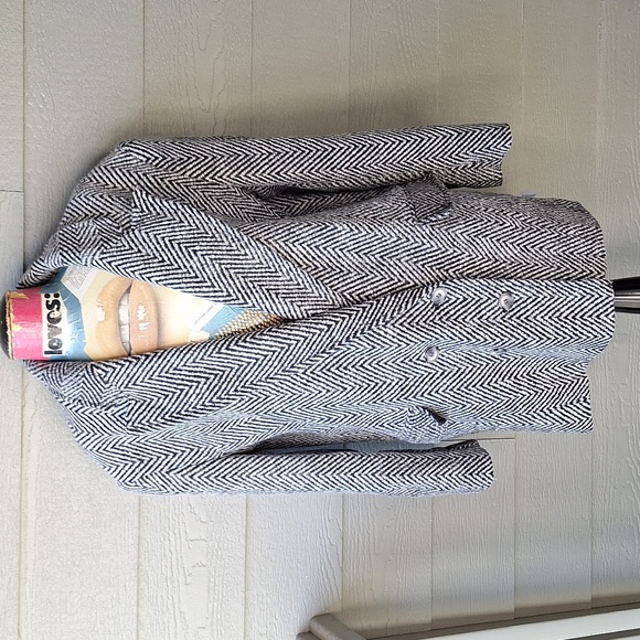 NWT Topshop herringbone textured blazer coat size 10 - Picture 5 of 14